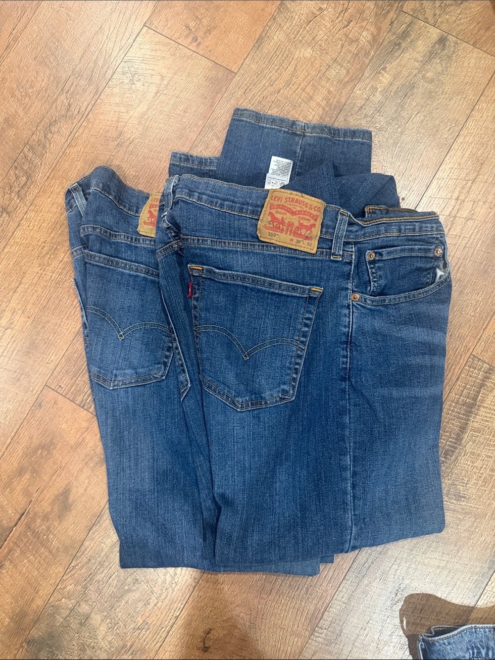 Levi's Men's Dark Blue Slim Straight Jeans 559 36x32